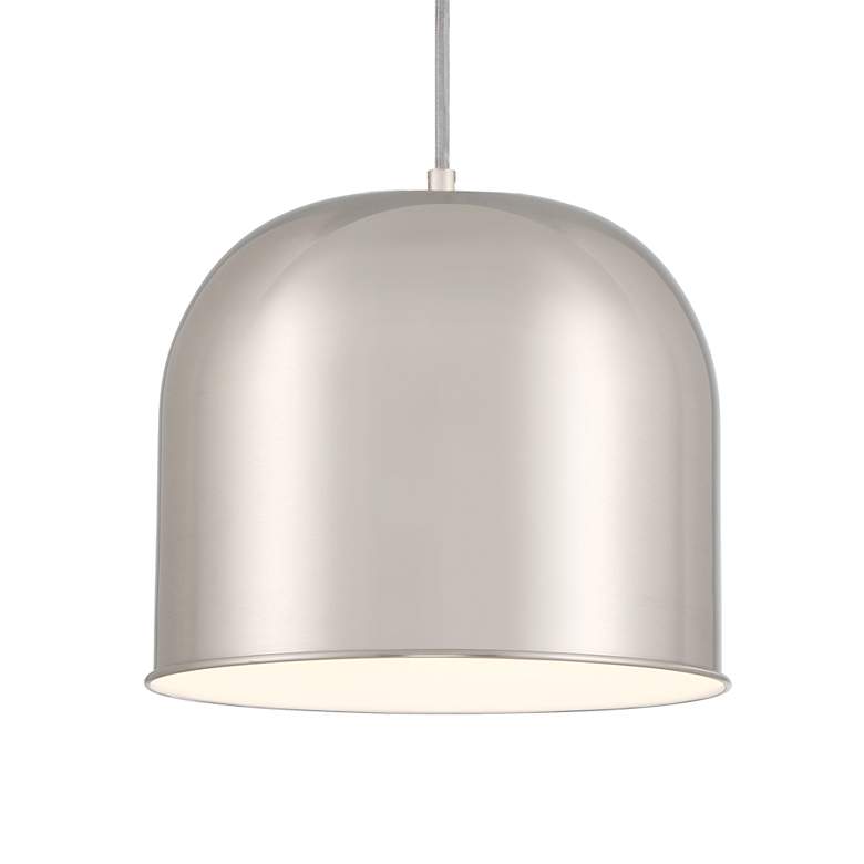 Image 4 Vantage 1-Light Brushed Nickel Pendant with Brushed Nickel Metal Shade more views