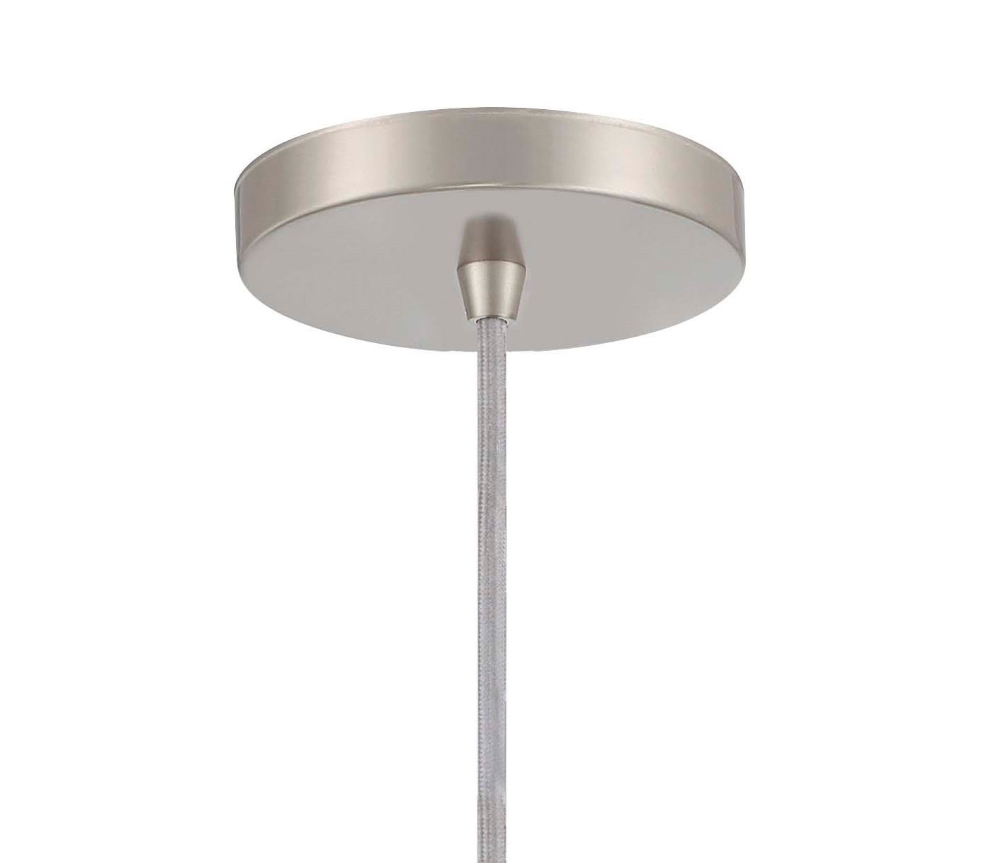 Image 3 Vantage 1-Light Brushed Nickel Pendant with Brushed Nickel Metal Shade more views