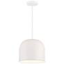 Thumbnail1 of Vantage 1-Light White Pendant with White Metal Shade