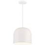 Vantage  1-Light White Pendant with White Metal Shade