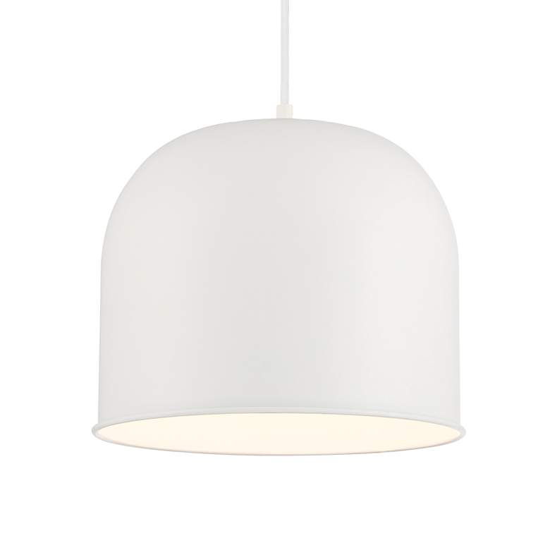 Image 4 Vantage  1-Light White Pendant with White Metal Shade more views
