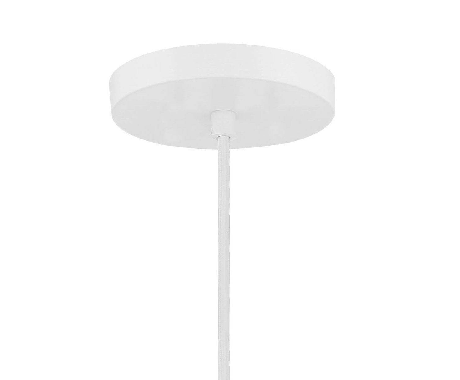 Image 3 Vantage 1-Light White Pendant with White Metal Shade more views