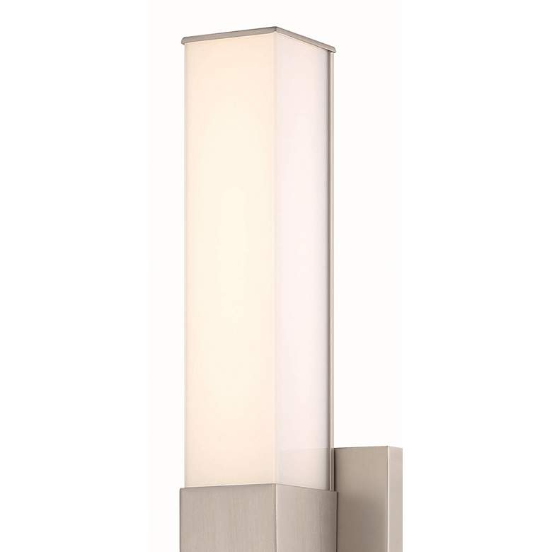 Image 2 Vantage 14" High Brushed Nickel LED Wall Sconce more views