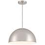 1_Vantage 15 1/2" Wide Brushed Nickel Dome Pendant Light
