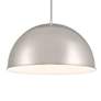 2_Vantage 15 1/2" Wide Brushed Nickel Dome Pendant Light more views