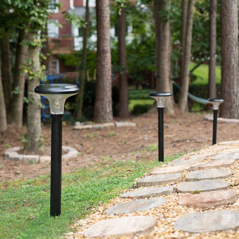 Image 4 Vantage 31 1/4" High Black Solar LED Bollard Path Light more views
