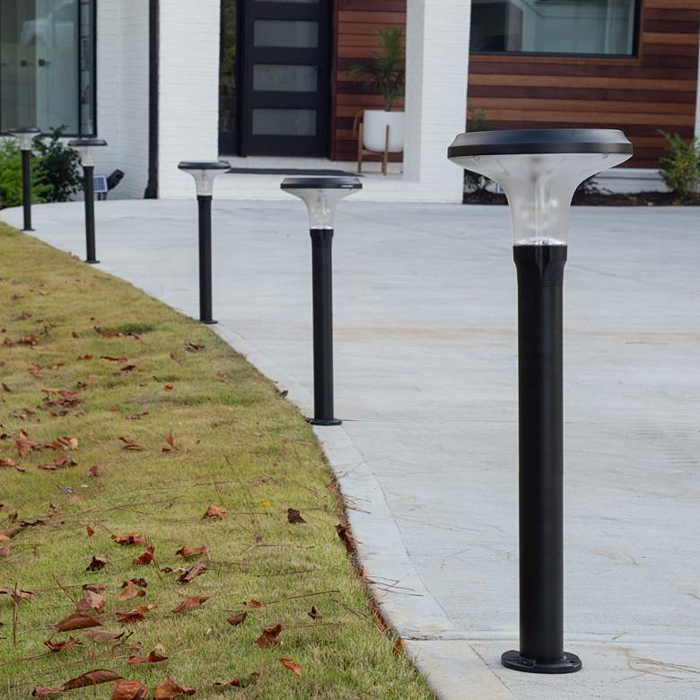 Image 5 Vantage 31 1/4 inch High Black Solar LED Bollard Path Light more views