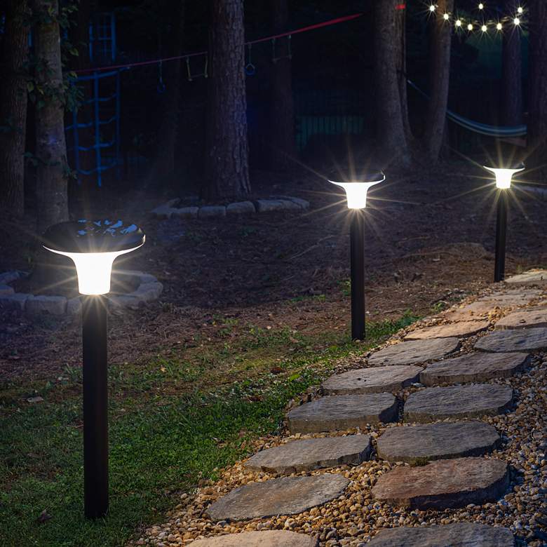 Image 6 Vantage 31 1/4" High Black Solar LED Bollard Path Light more views