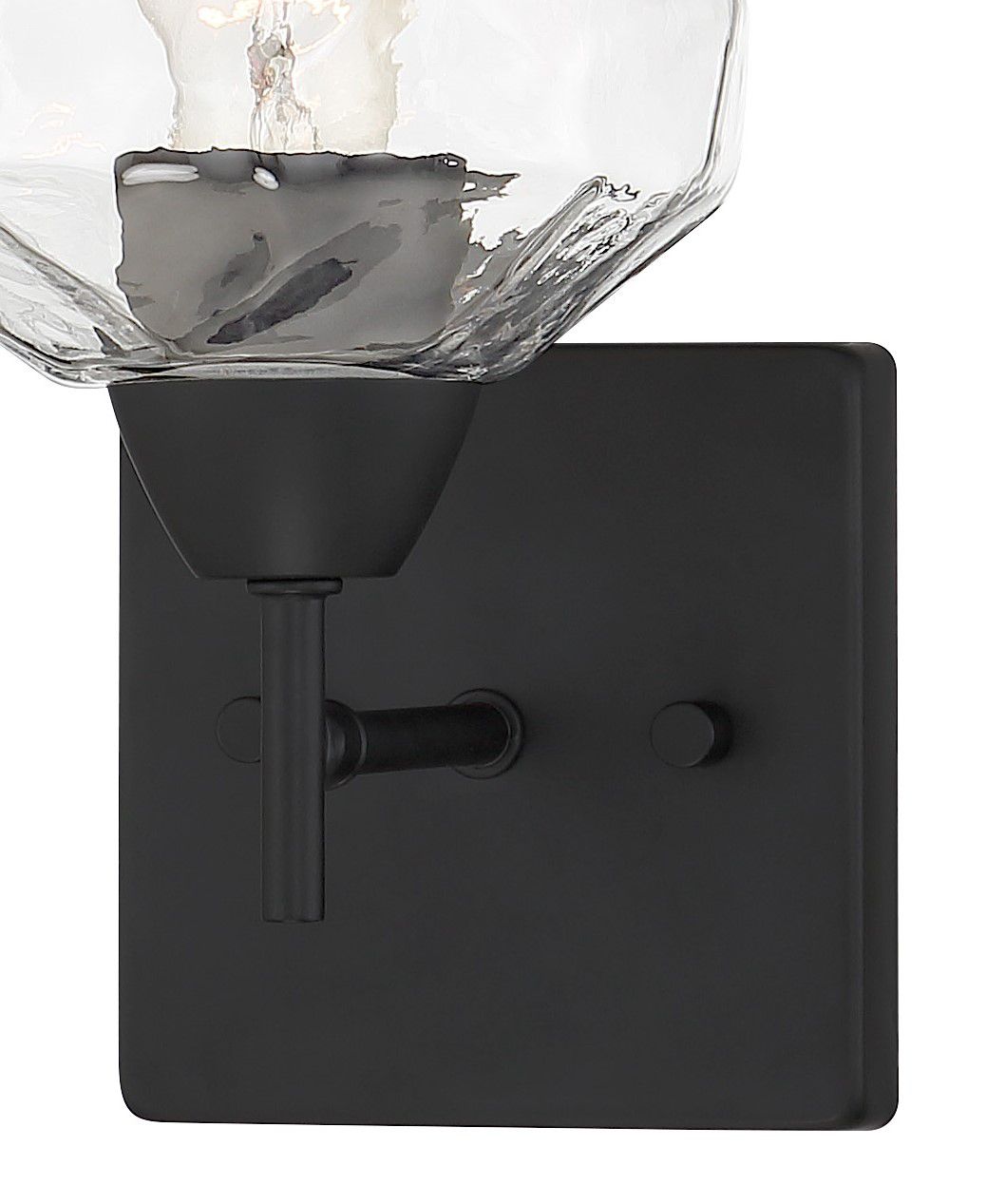 Image 4 Vantage Camrin 1-Light Coal Black Vanity Light with Clear Glass Shade more views
