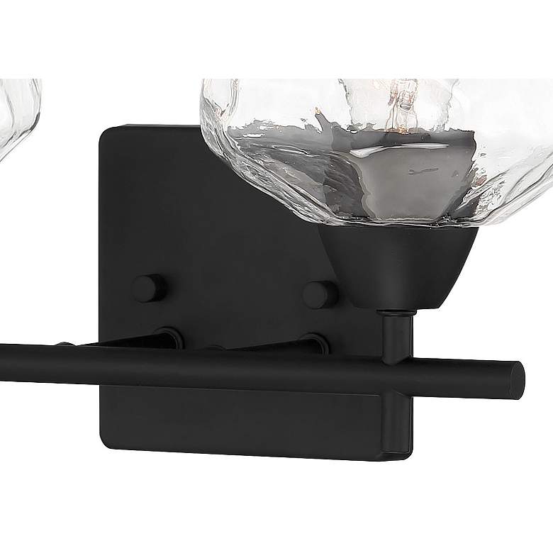 261g2 Vantage Camrin 2-Light Coal Black Vanity Light with Clear Glass Shades ...