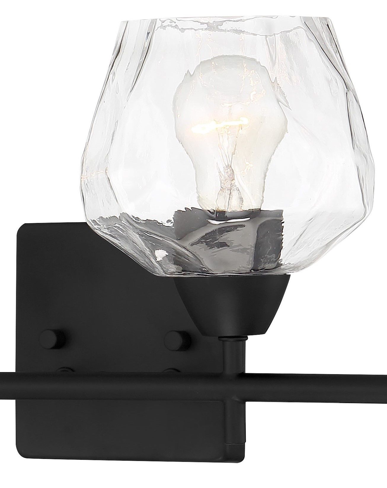 Image 4 Vantage Camrin 4-Light Coal Black Vanity Light with Clear Glass Shades more views