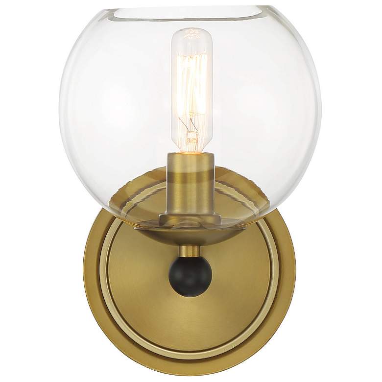 Image 3 Vantage Kearney Park 1-Light Black and Soft Brass Vanity Light more views