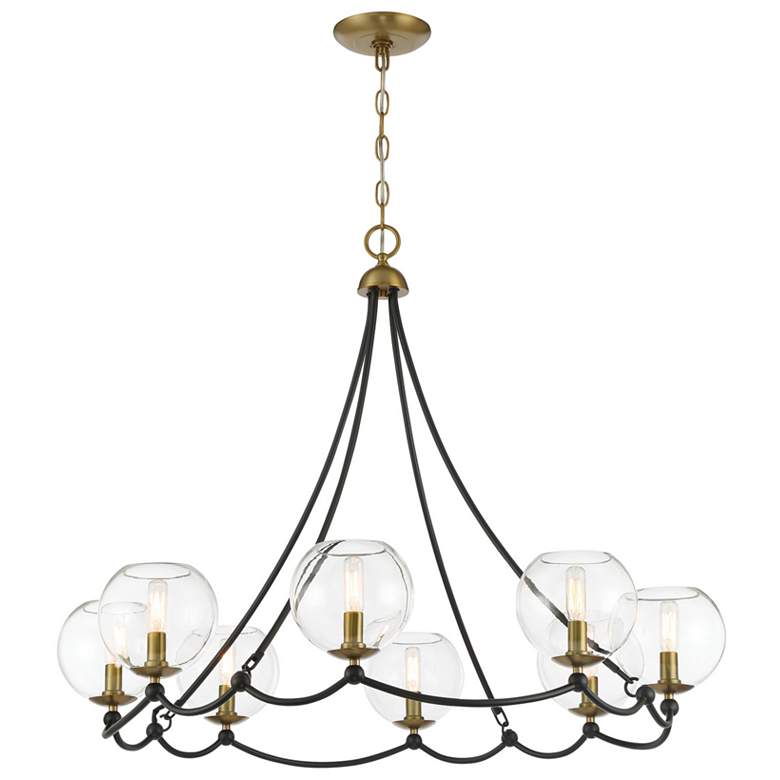 Image 1 Vantage Kearney Park 8-Light Black and Soft Brass Chandelier