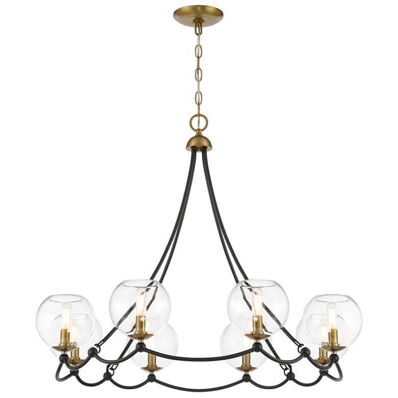 Image 2 Vantage Kearney Park 8-Light Black and Soft Brass Chandelier more views
