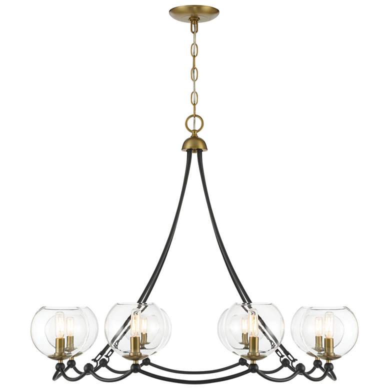 Image 3 Vantage Kearney Park 8-Light Black and Soft Brass Chandelier more views