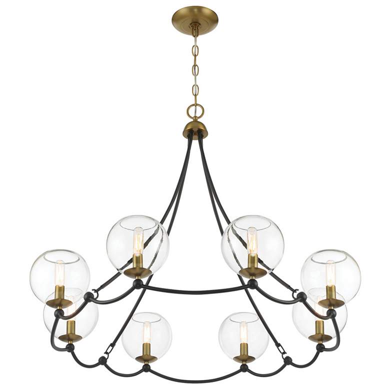 Image 4 Vantage Kearney Park 8-Light Black and Soft Brass Chandelier more views