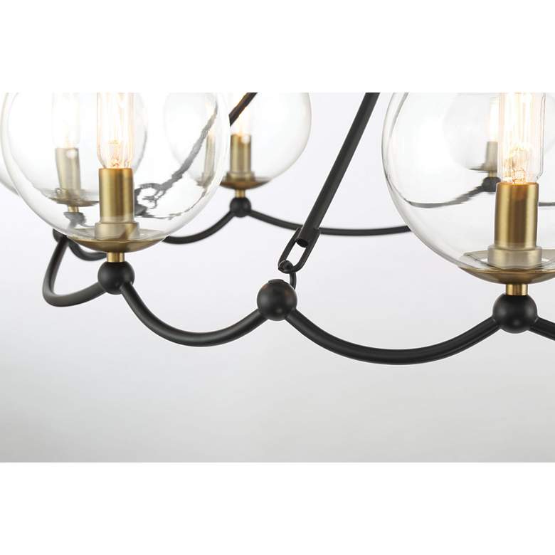 Image 5 Vantage Kearney Park 8-Light Black and Soft Brass Chandelier more views