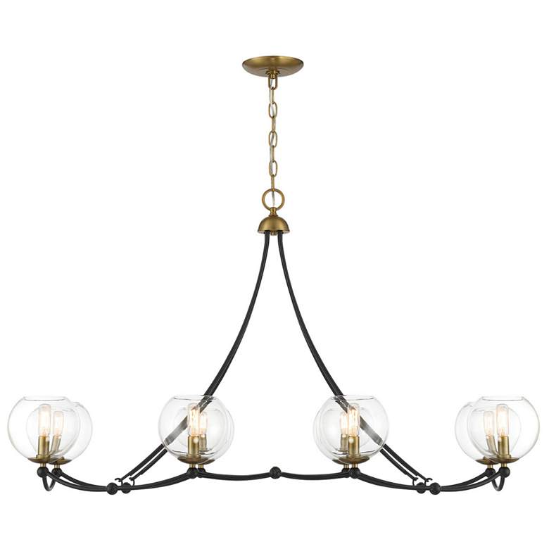 Image 2 Vantage Kearney Park 8-Light Black and Soft Brass Island Chandelier more views