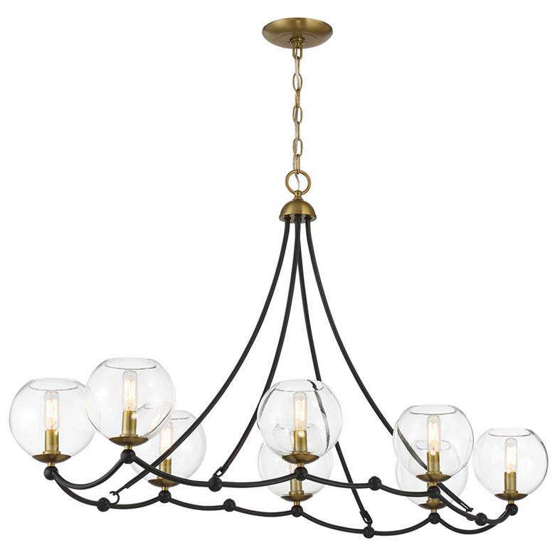 Image 3 Vantage Kearney Park 8-Light Black and Soft Brass Island Chandelier more views