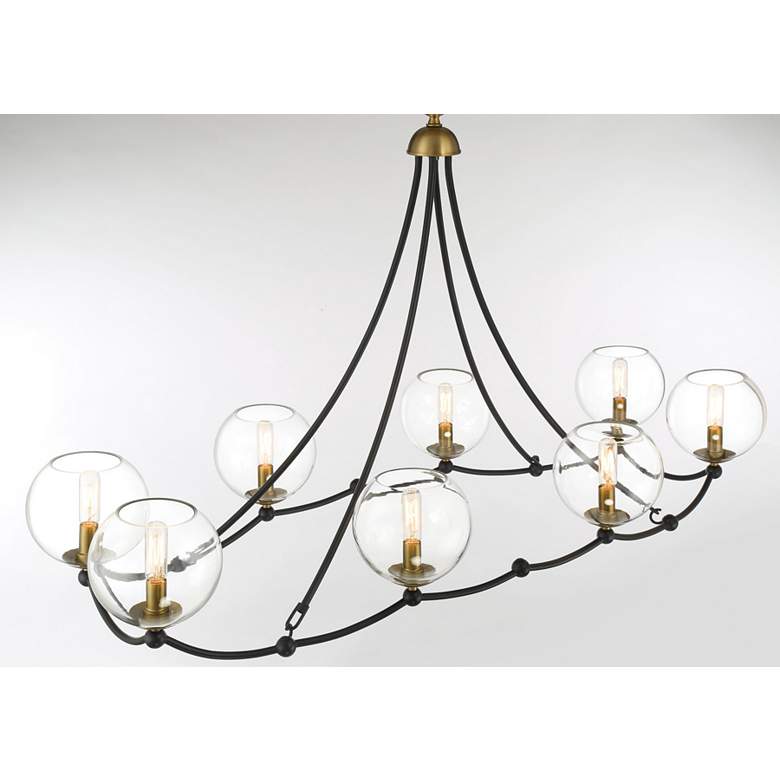 Image 5 Vantage Kearney Park 8-Light Black and Soft Brass Island Chandelier more views