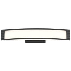 Vantage  LED- Black Vanity Light with White Acrylic Shade