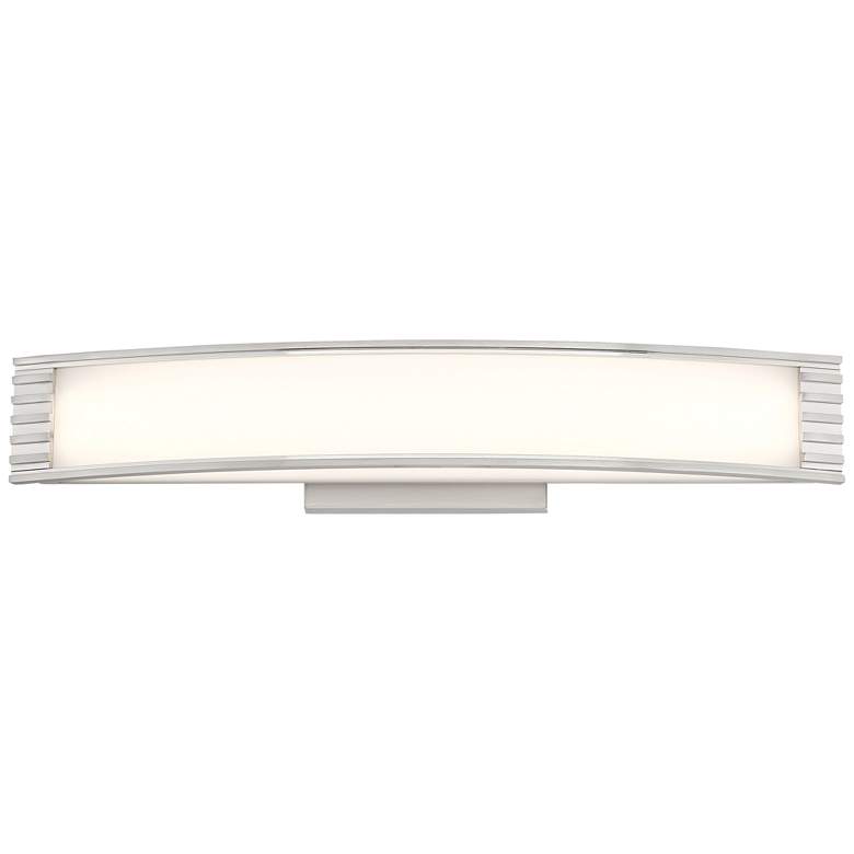 Image 1 Vantage  LED- Brushed Nickel Vanity Light with White Acrylic Shade