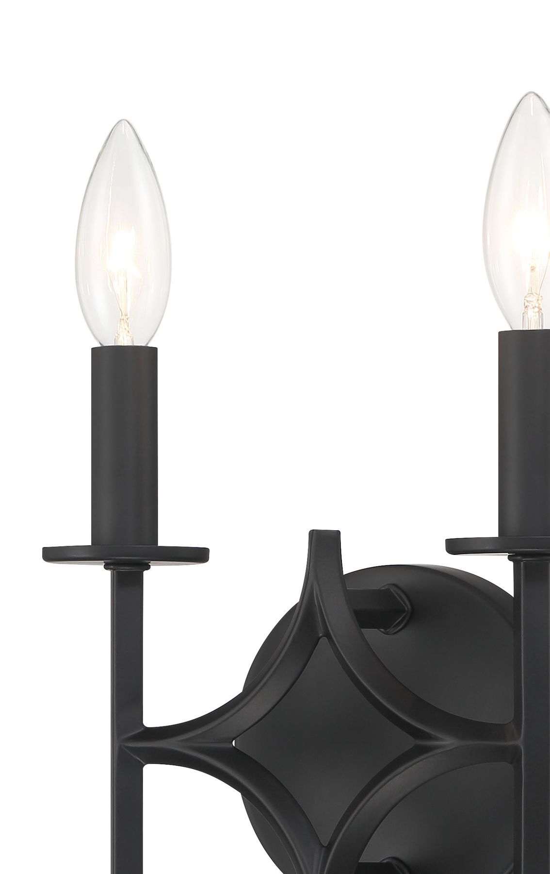 Image 4 Vantage Muncie 2-Light Black Wall Sconce more views