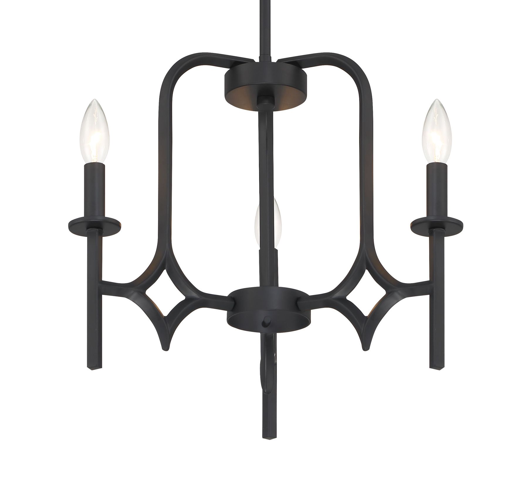 Image 2 Vantage Muncie 3-Light Black Chandelier more views