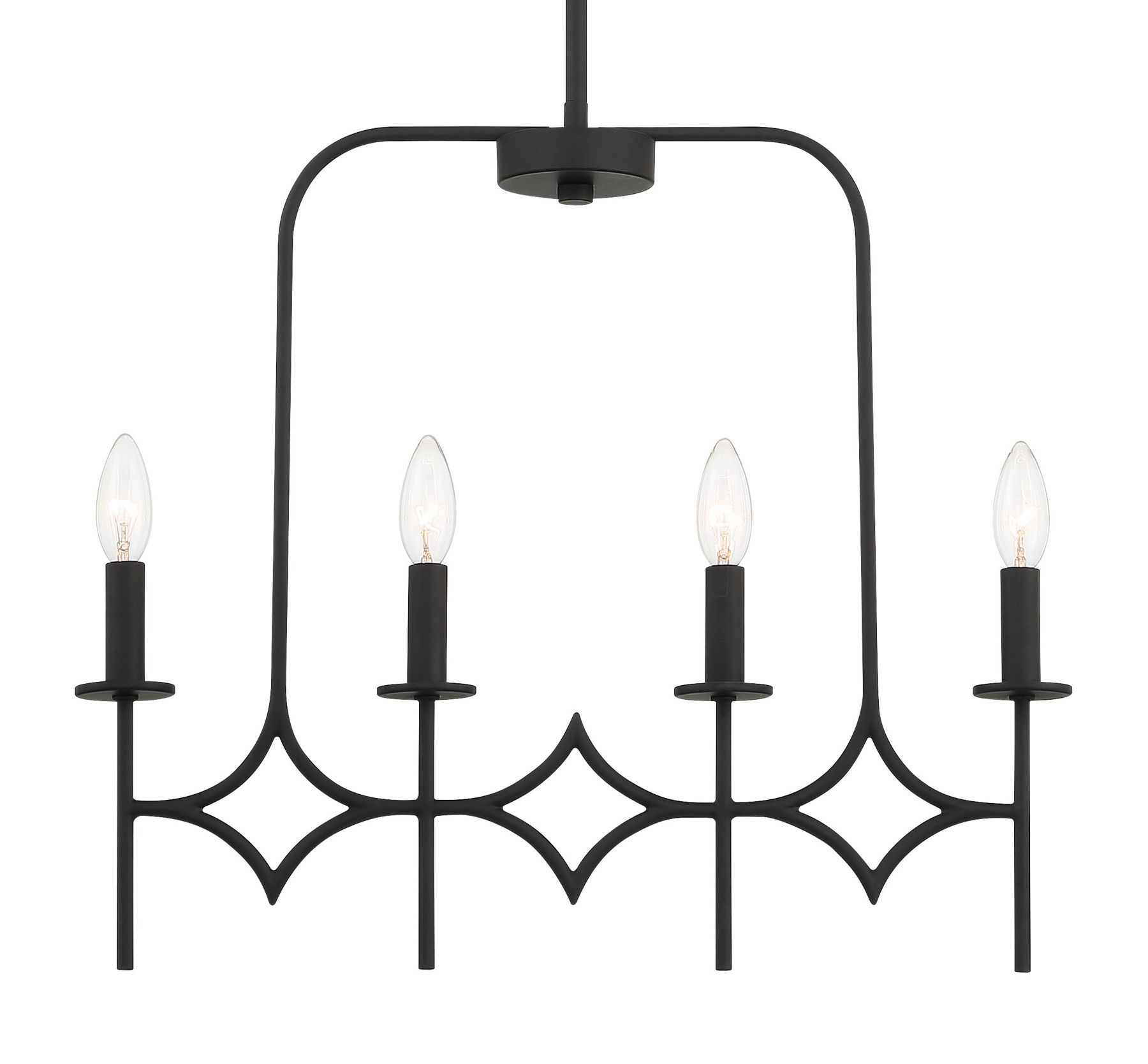 Image 2 Vantage Muncie 4-Light Black Island Chandelier more views