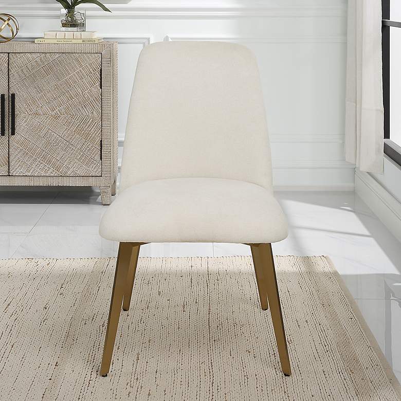 Image 1 Vantage Off White Fabric Dining Chair