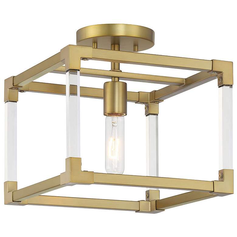 Image 2 Vantage Oro District 1-Light Soft Brass Semi Flush