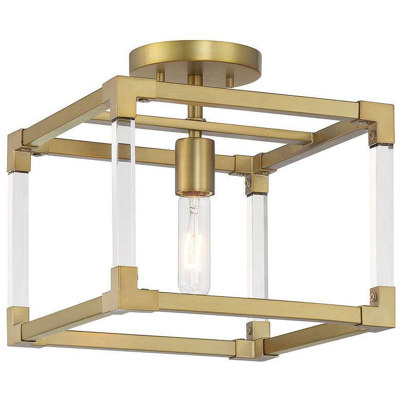 Image 1 Vantage Oro District 1-Light Soft Brass Semi Flush