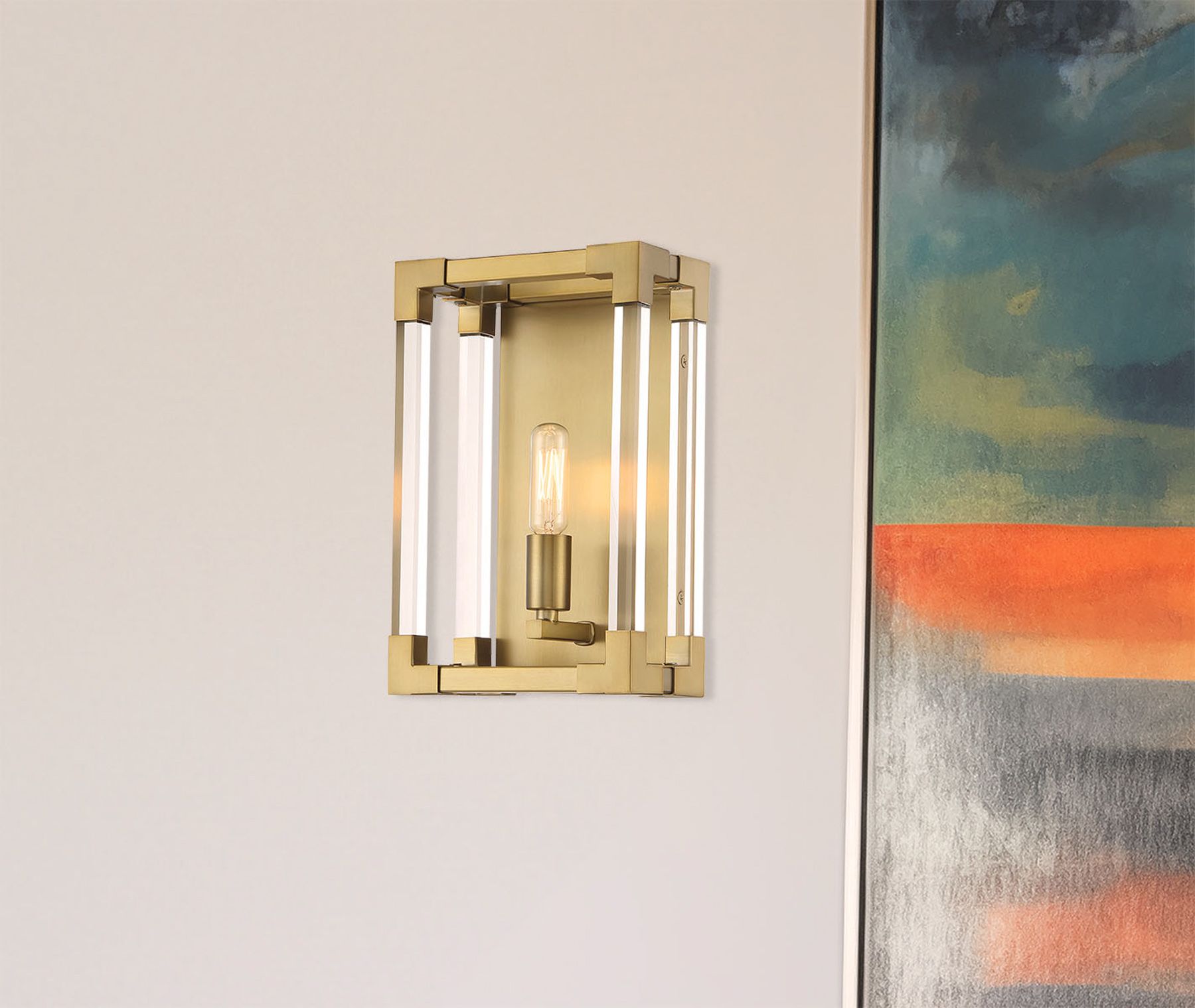Vantage Oro District 1-Light Soft Brass Wall Sconce