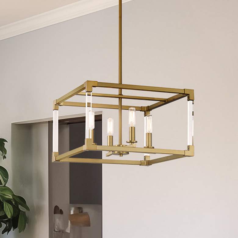 Image 2 Vantage Oro District 4-Light Soft Brass Pendant