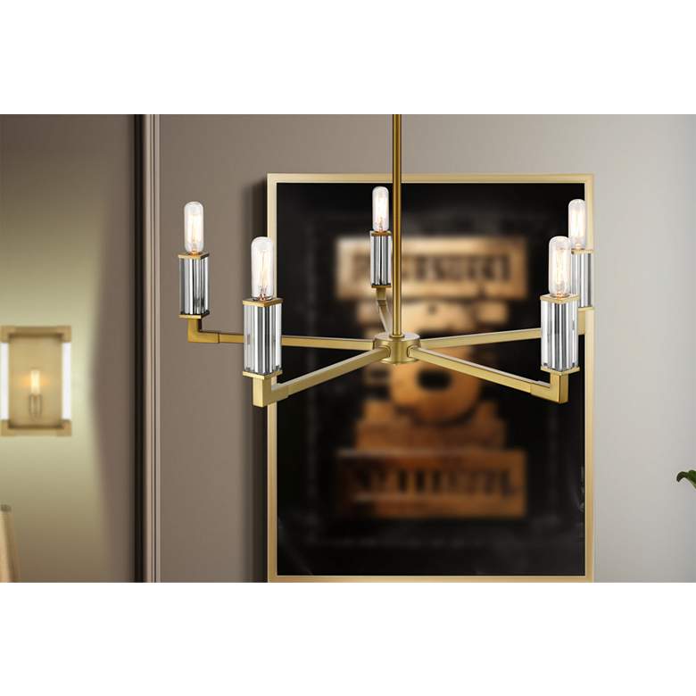 Image 2 Vantage Oro District 5-Light Soft Brass Chandelier more views