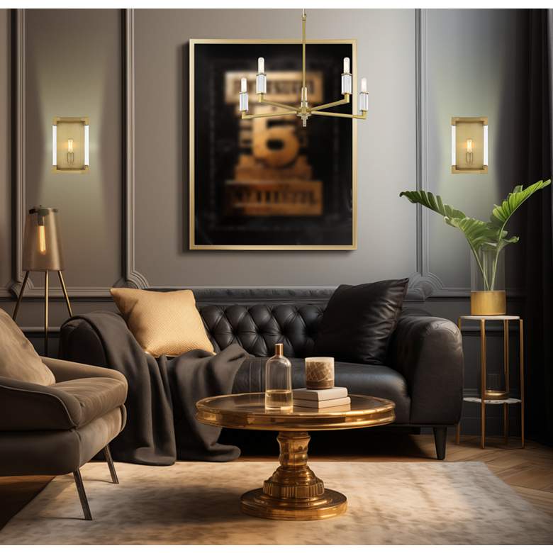Image 4 Vantage Oro District 5-Light Soft Brass Chandelier more views
