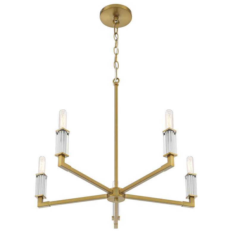 Image 5 Vantage Oro District 5-Light Soft Brass Chandelier more views