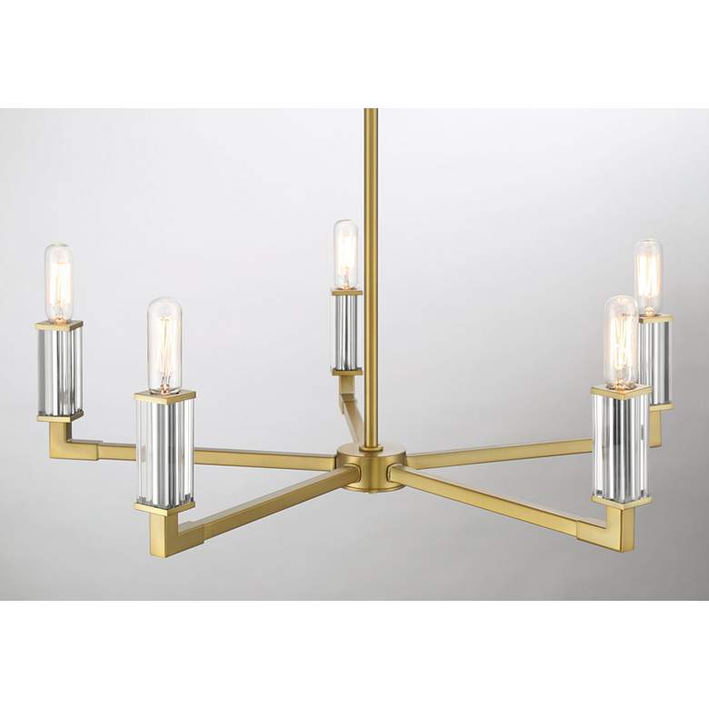 Image 7 Vantage Oro District 5-Light Soft Brass Chandelier more views