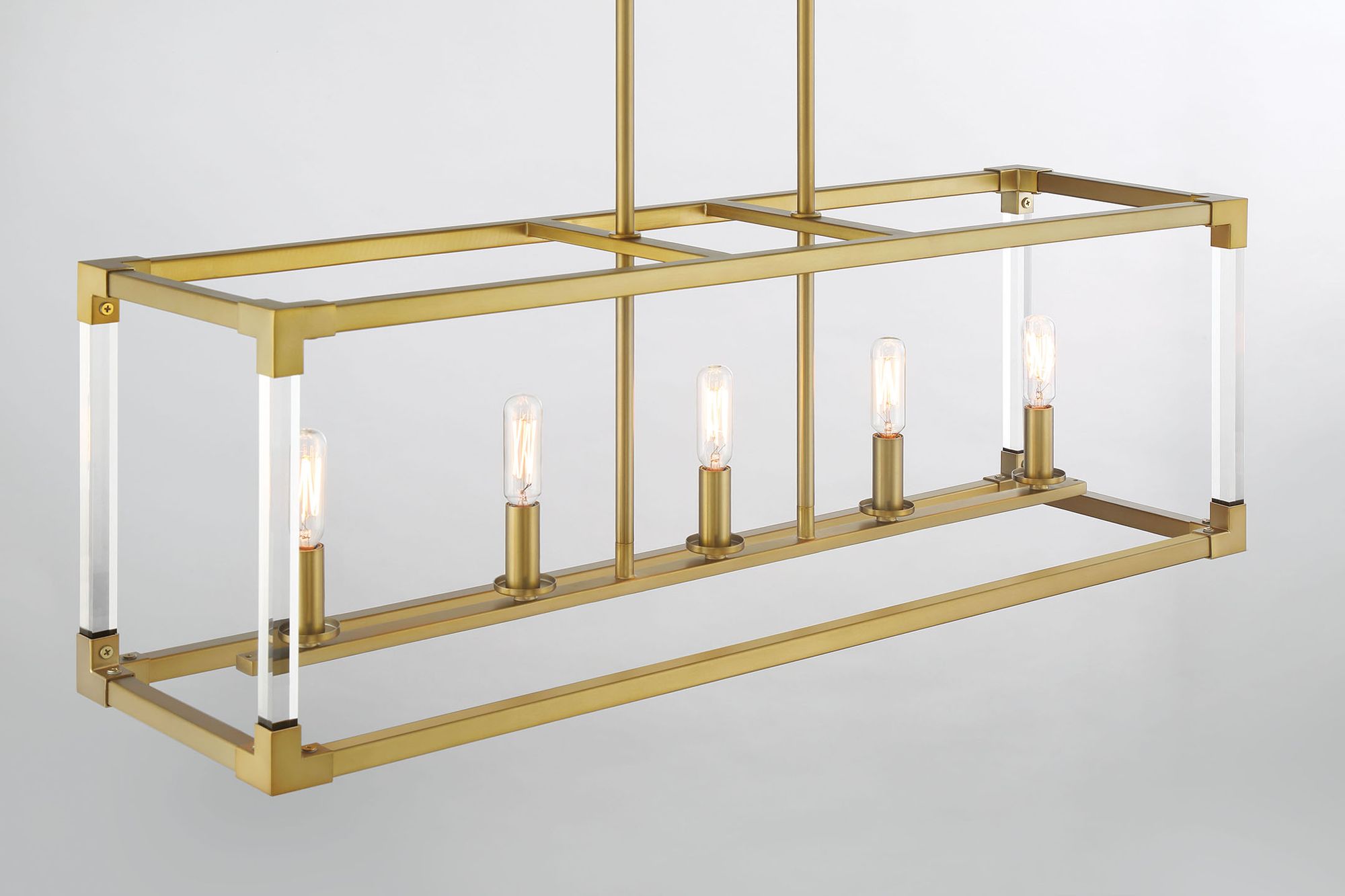 Image 4 Vantage Oro District 5-Light Soft Brass Island Chandelier more views