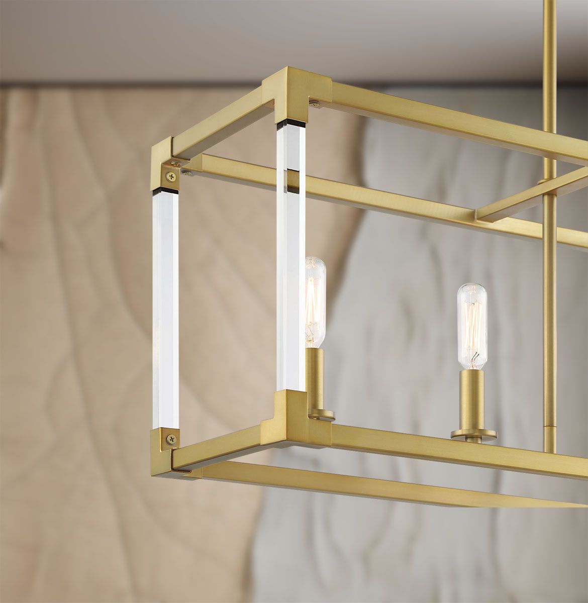 Image 6 Vantage Oro District 5-Light Soft Brass Island Chandelier more views