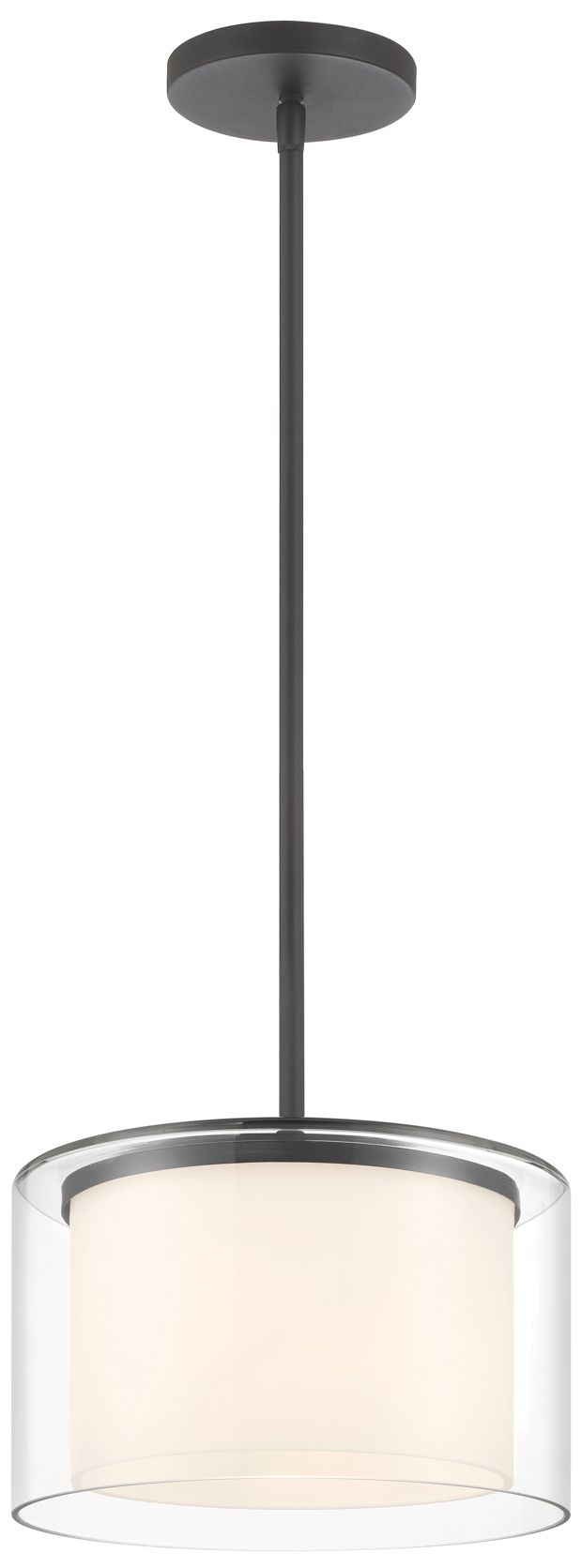 Vantage Parsons Studio 1-Light Black Pendant with Glass Shades