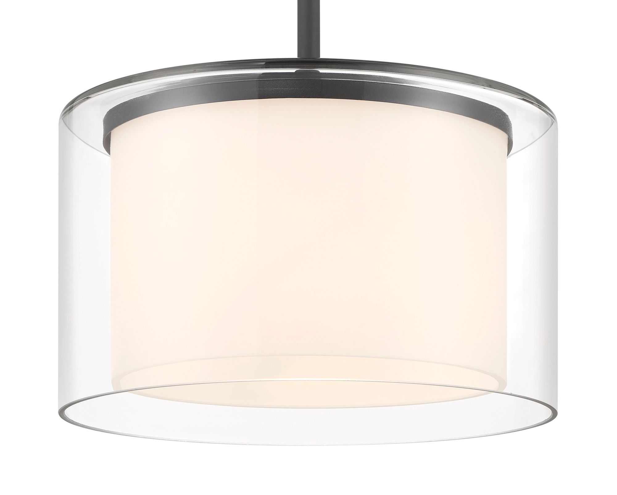 Image 2 Vantage Parsons Studio 1-Light Black Pendant with Glass Shades more views