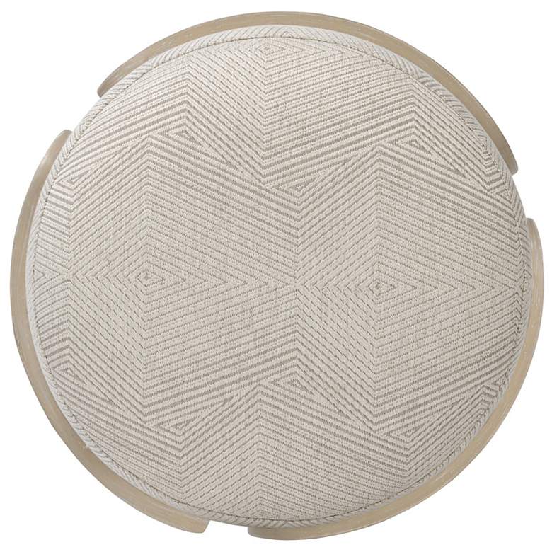 Image 3 Varaluz 17" Wide Hutton Ashe Blonde Oak/Ecru Ottoman more views
