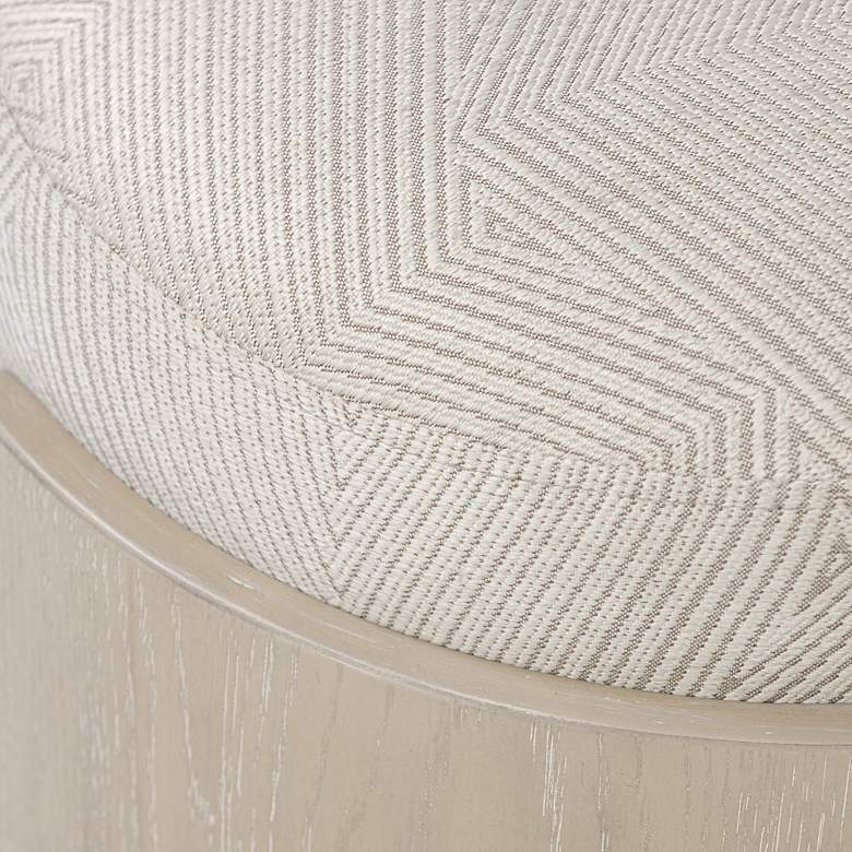 Image 4 Varaluz 17" Wide Hutton Ashe Blonde Oak/Ecru Ottoman more views