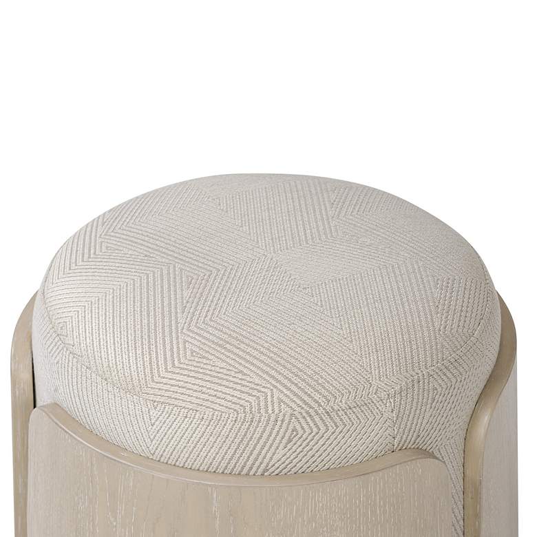 Image 5 Varaluz 17" Wide Hutton Ashe Blonde Oak/Ecru Ottoman more views