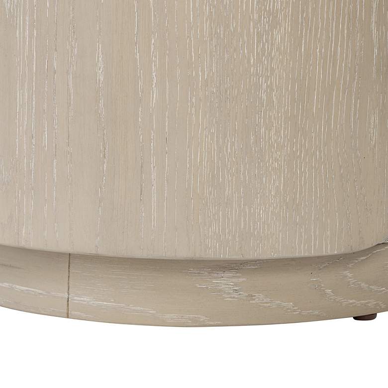 Image 6 Varaluz 17" Wide Hutton Ashe Blonde Oak/Ecru Ottoman more views