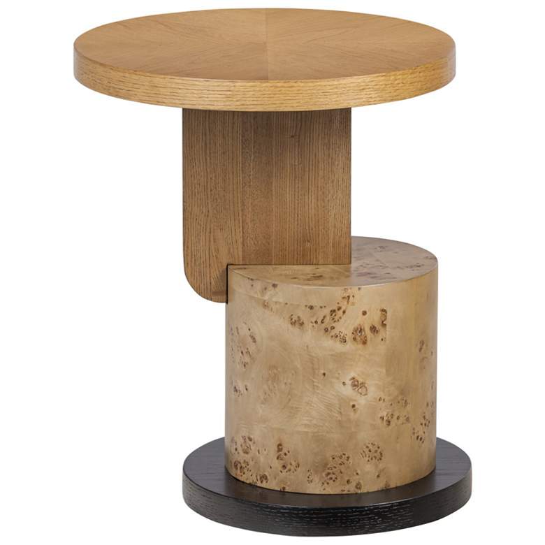Image 1 Varaluz 18" Wide Eros Black Oak/Mappa Burl/ Poplar/Cherry Side Table