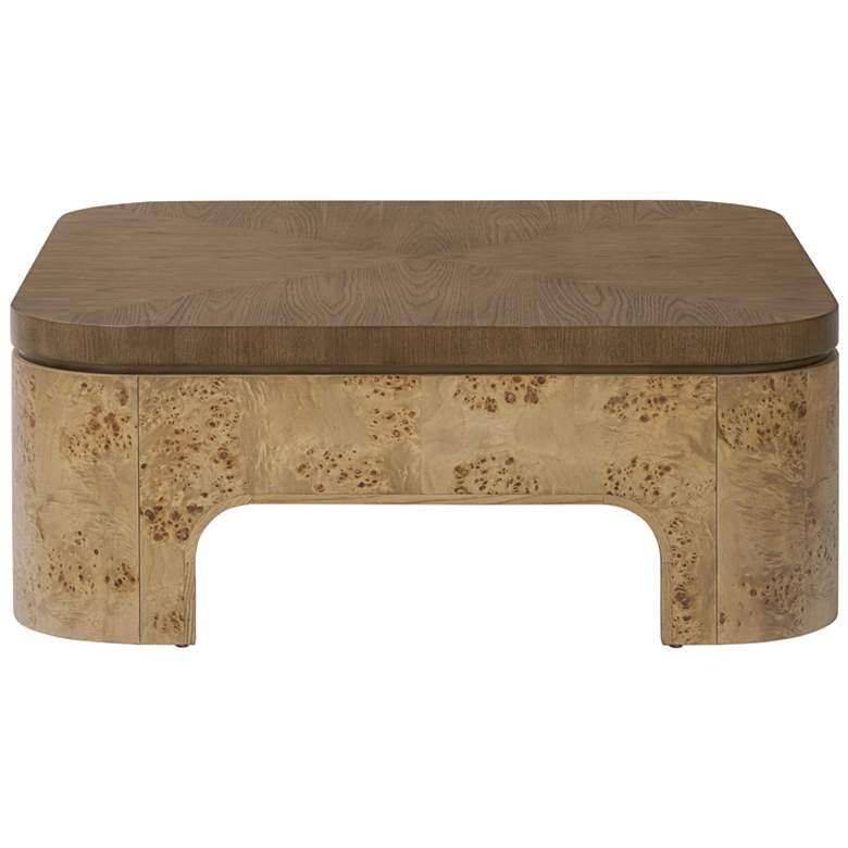 Image 1 Varaluz 44" Wide McKinney Mushroom Oak/Mappa Burl Coffee Table