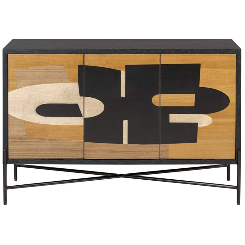 Image 1 Varaluz 48" Wide Parker Black/Walnut/White Ashe/Cherry/Black Oak Crede