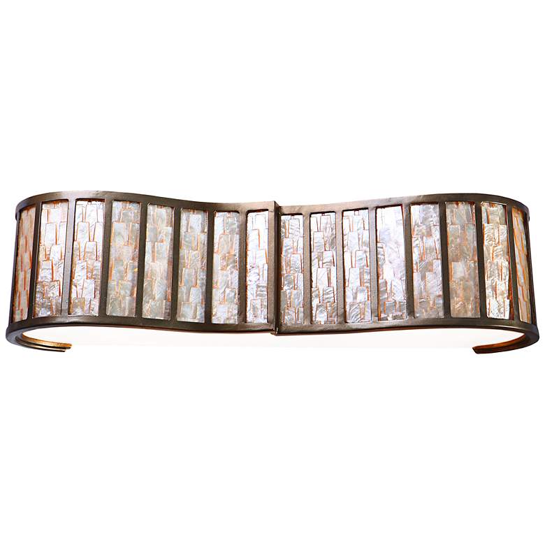 Image 1 Varaluz Affinity 27" Wide Natural Capiz Shell Bath Light